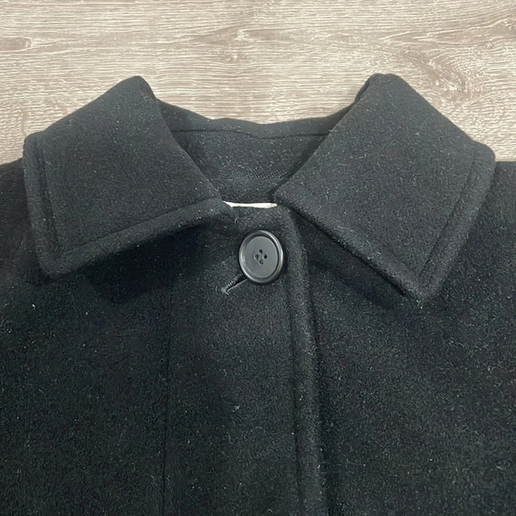 Vintage Perry Ellis Wool Black 3/4 Length Coat ILGWU Made in USA 12 - Picture 10 of 16